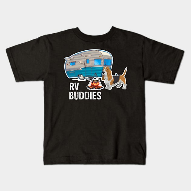 Basset Hound Dog Rv Buddies Pet Lovers Funny Camping Camper Kids T-Shirt by franzaled